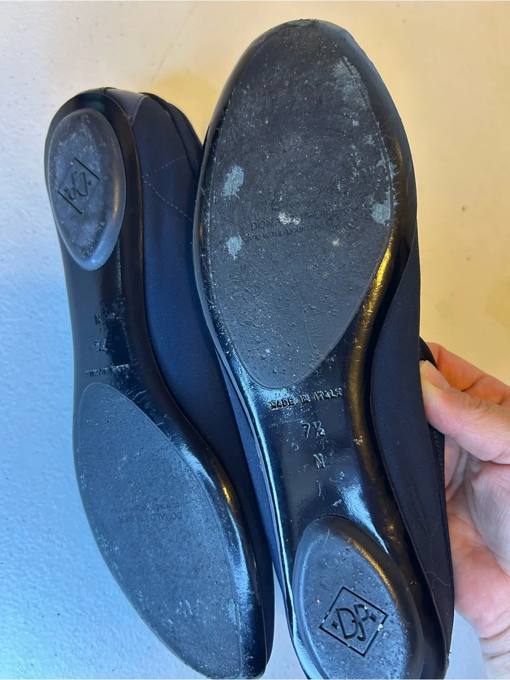 Donald J. Pliner Navy Blue Mary Jane Flats